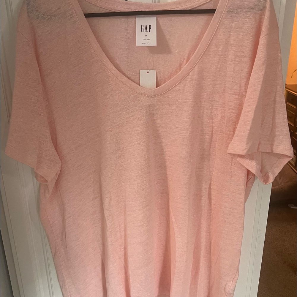 GAP Women's Light Pink Short Sleeve Tee